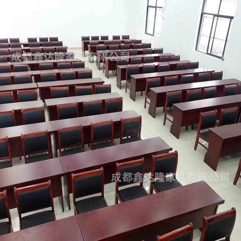 Simple Conference Table and Chair Set, Double Conference Table, Training Room, Business Main Table, Painted Solid Wood Office Desk, Strip Table 4