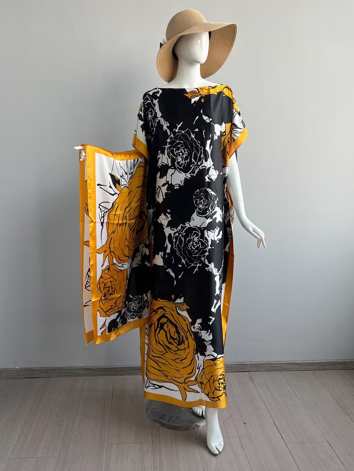 283-black and yellow flowers