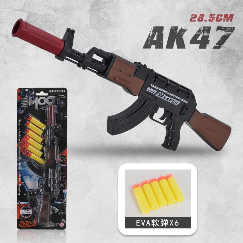 Mini AK47 Soft Bullet Gun (suction plate packing)