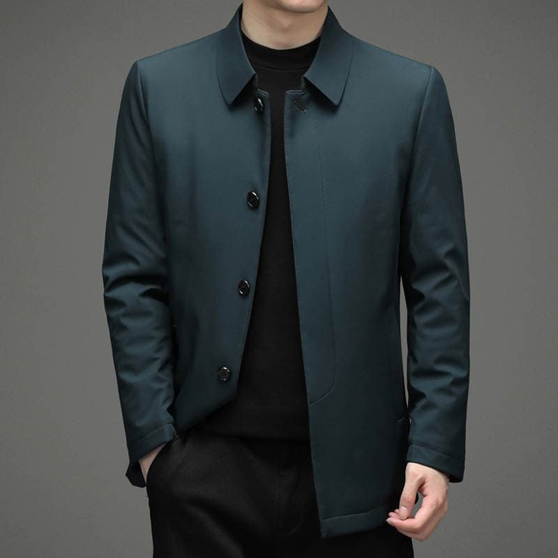 Middle-Aged Men's Winter Thickened Cotton Jacket with Lapel, Casual Jacket for Men, Dad's Style, One-Piece Drop Shipping 3