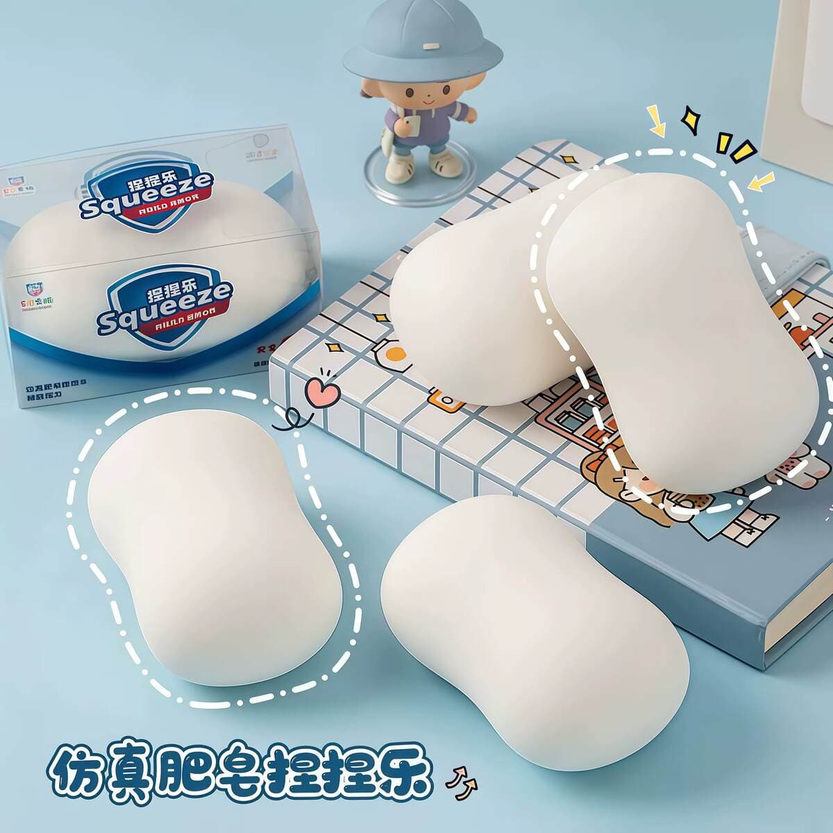 Amazon Cross-Border Stress-Relief Soap-Shaped Squishy Toy, Realistic Soap Squishy Toy, Prank Gadget 2