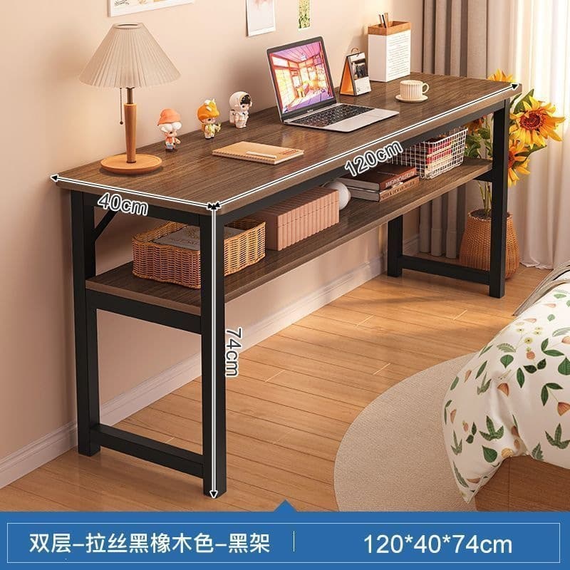 120cm brushed black oak color (with lower storage)