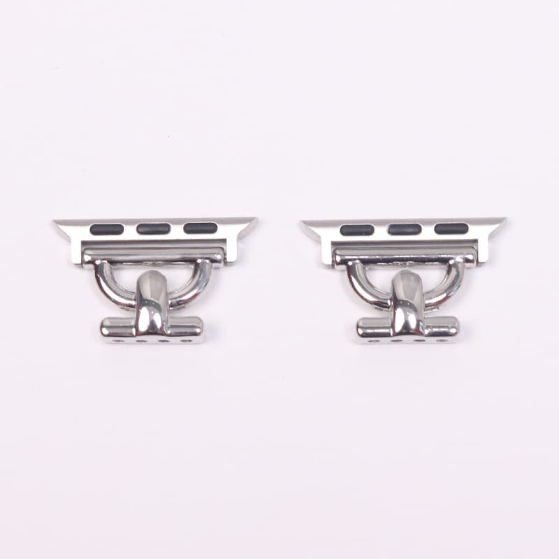 New d-shaped buckle beaded model - silver (braided double row or single row)