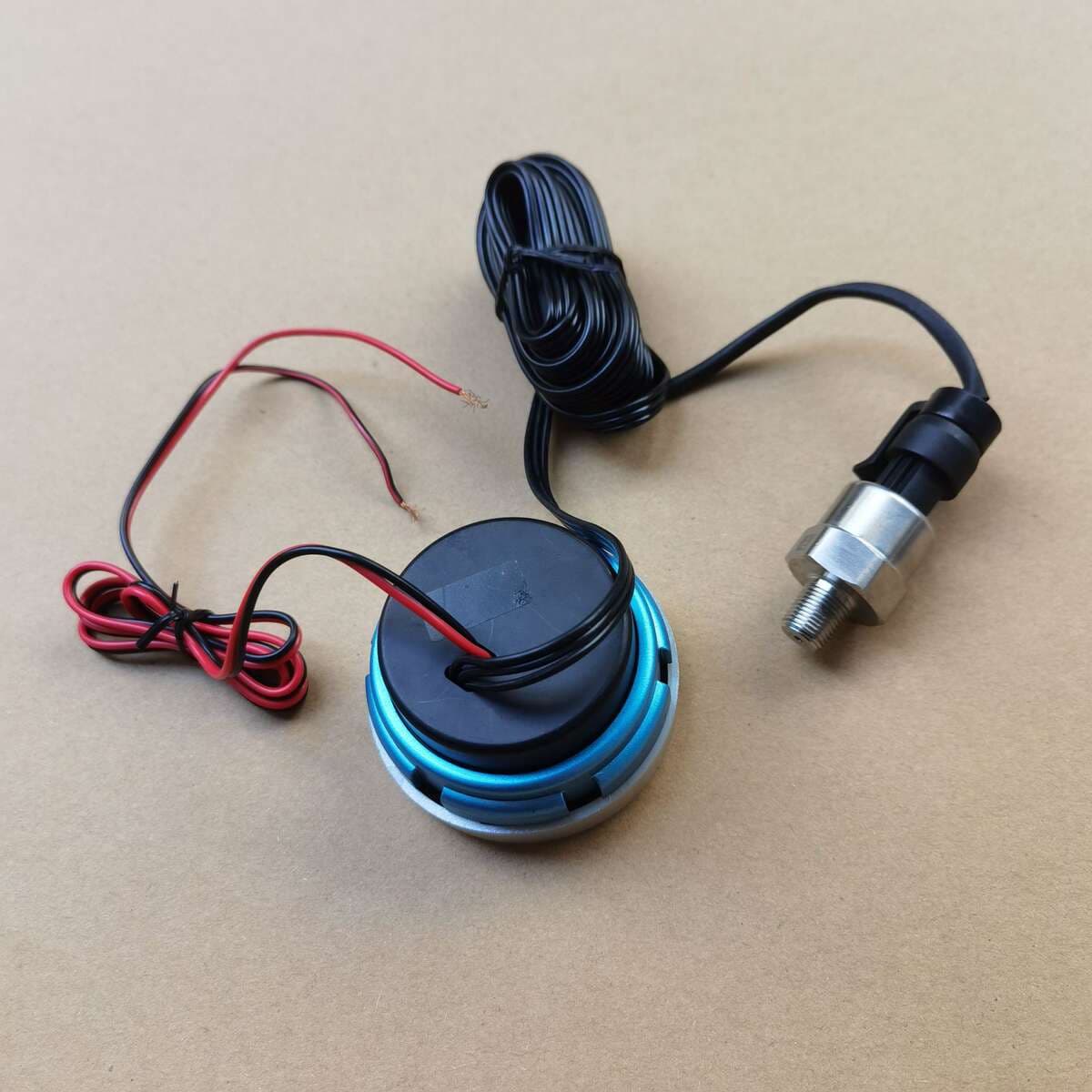 Cross-border car 12/24v Universal round Digital Display oil gauge round 52MM with sensor flashing alarm electronic 4