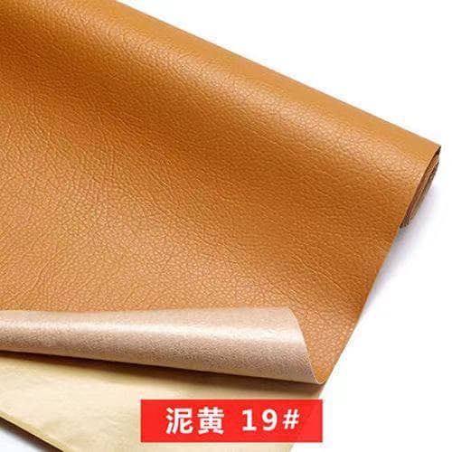 Mud yellow [self-adhesive] leather sticker