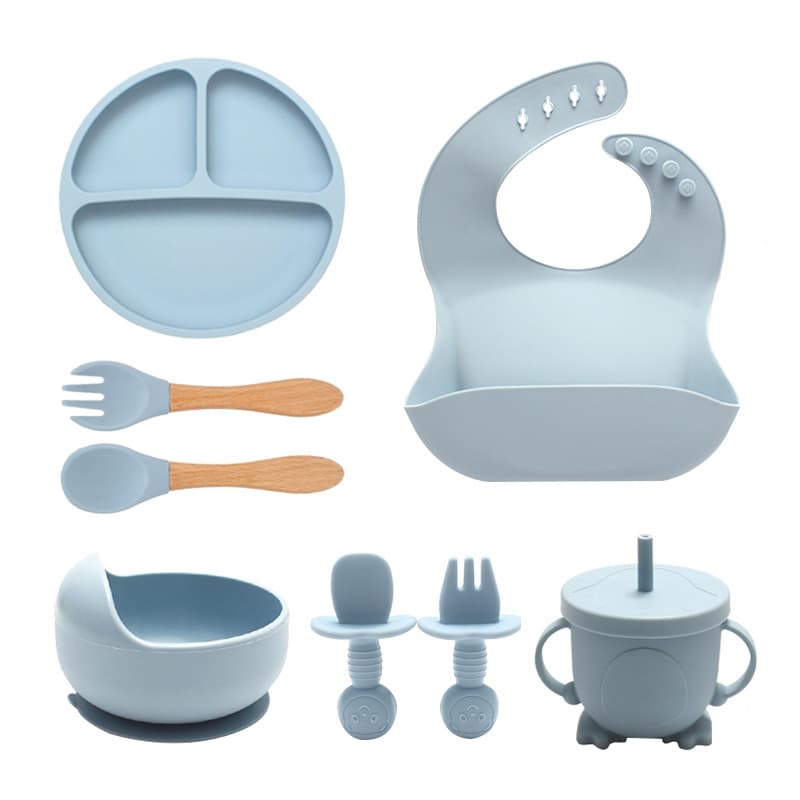 Gray blue—eight-piece set