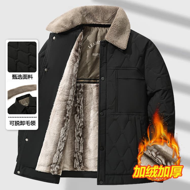 Black, fleece-lined, extra thick