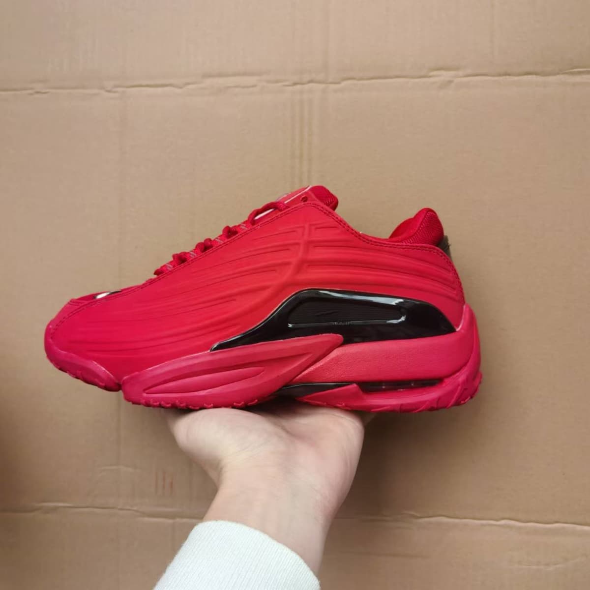 Duck shoes--red and black