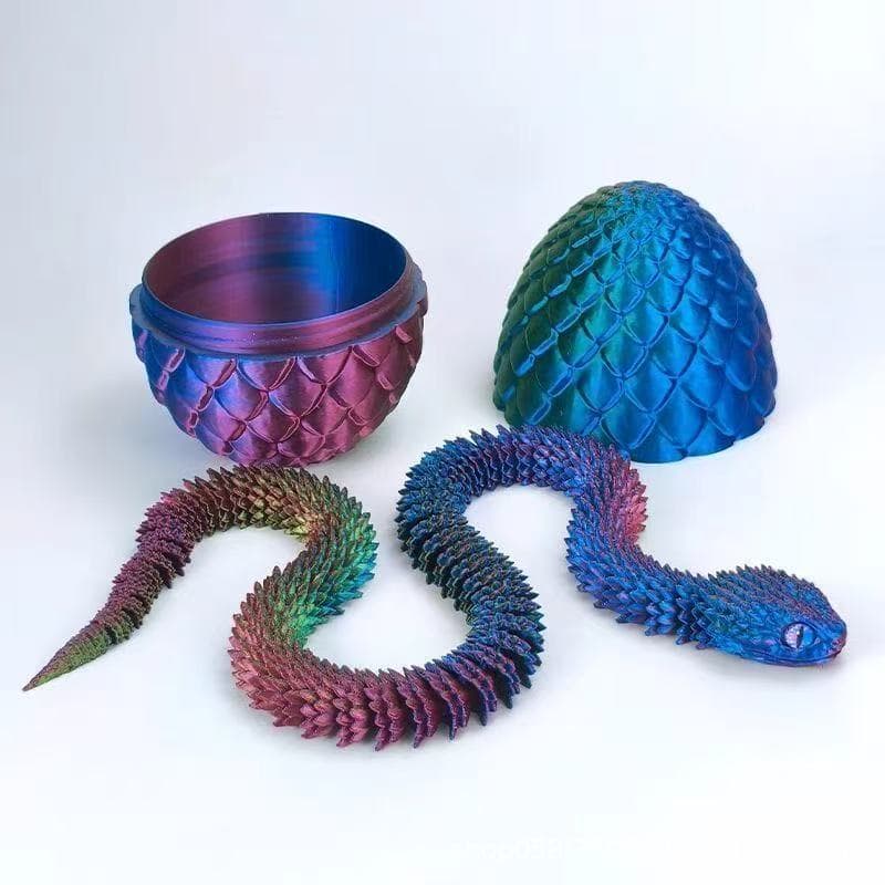 [30cm snake egg set] three-color colorful viper + snake egg
