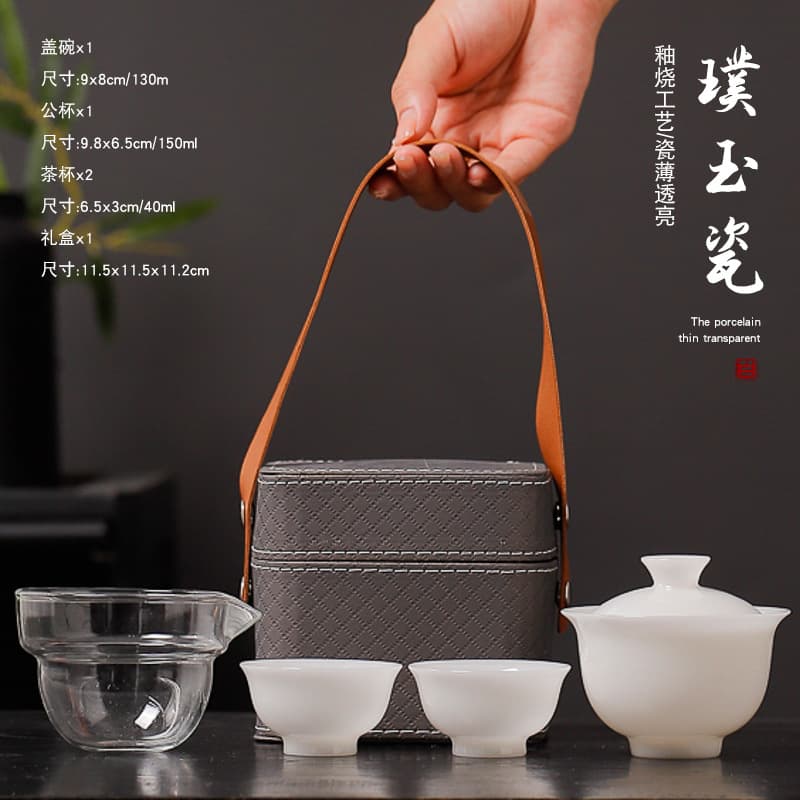 Raw jade-2 cups and 1 covered bowl (yuanbao)
