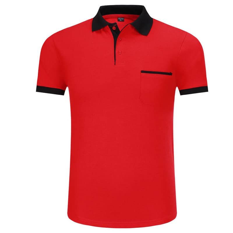 Red and black (short-sleeved pockets with collar)