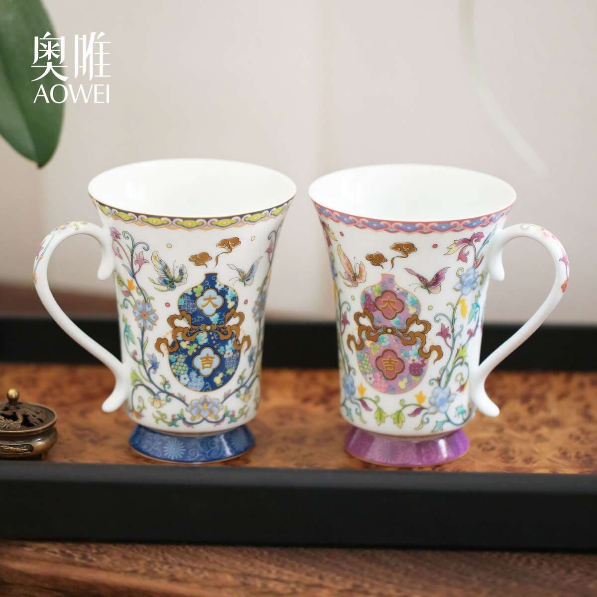 Jingdezhen yüksək keyfiyyətli ağ çini usta fincanı, qadınlar üçün yeni Çin üslublu dəbdəbəli içki fincanı, cütlüklər üçün qəhvə fincanı. 3