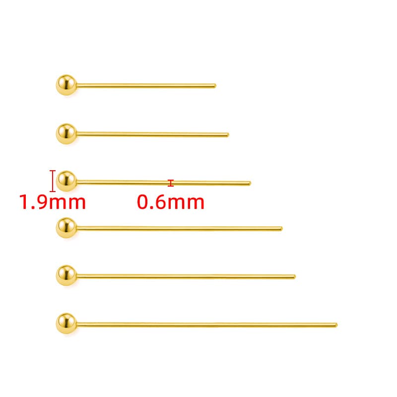 Vacuum 18k gold ball needle