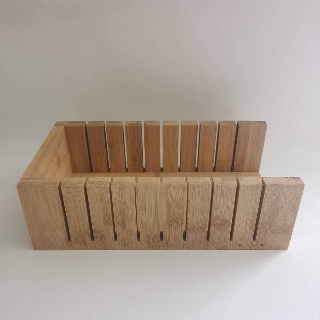 Creative Bamboo Bread Storage Box with Compartments, Bread Slice Container, Bread Slicer, Handmade Soap Slicer 2