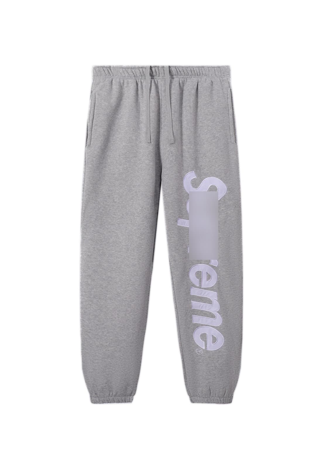 Appliqué large logo gray [pants]