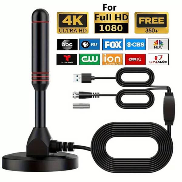 Açıq rəqəmsal TV antenası, gücləndiricili, 4K 1080P ATSC
