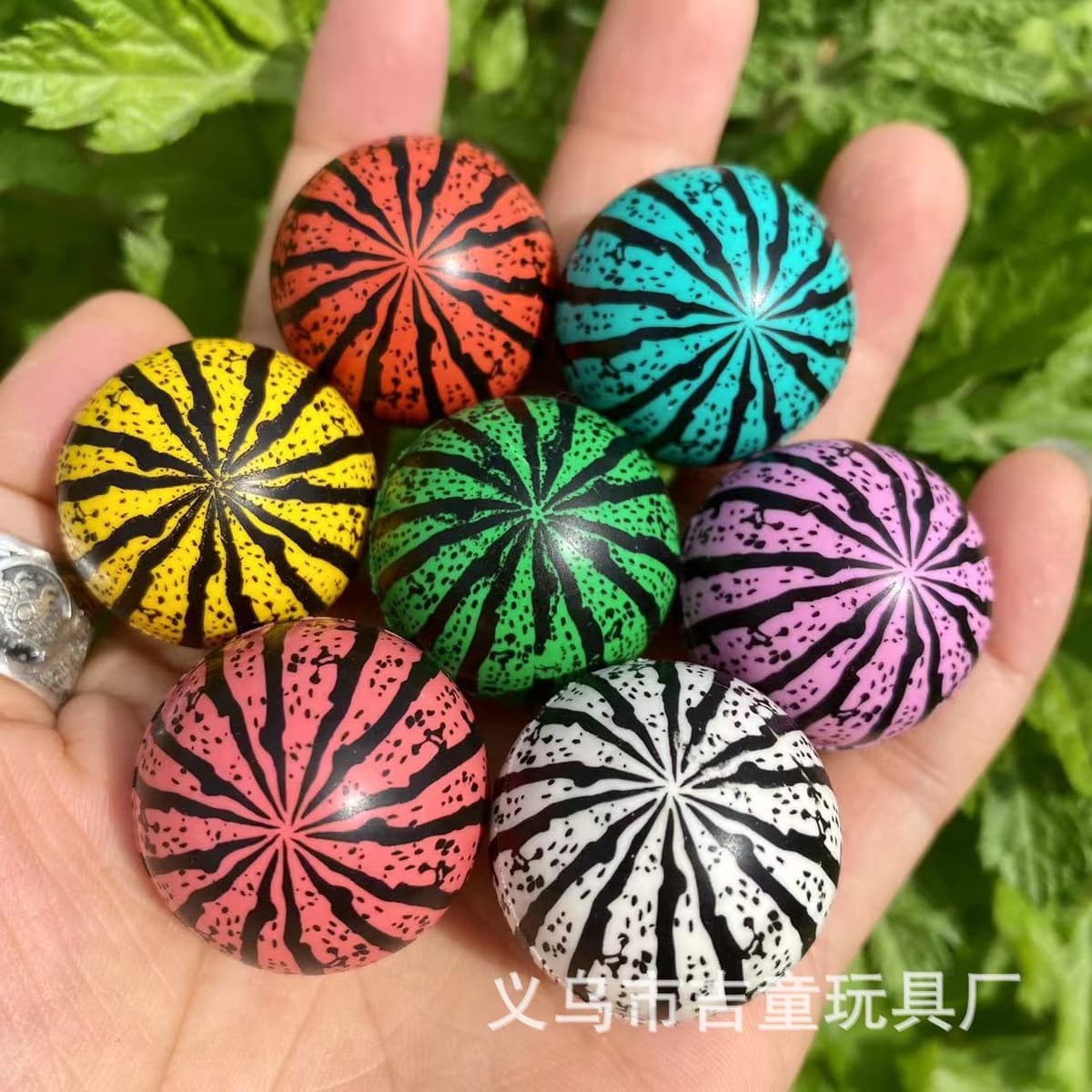No. 45 colorful watermelon printed bouncy balls 50 pieces