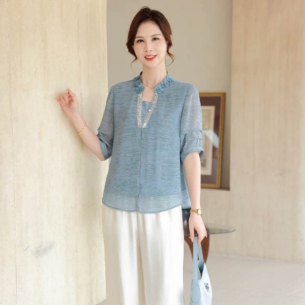 Orta yaşlı və yaşlı qadınlar üçün ana yaylıq qısaqol top