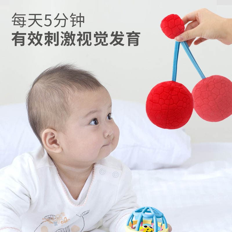Small Sand Hammer Baby Training Toy Baby Hand Grasping Hearing Tracking Neonatal Early Education Baby Red Hand Rattle 4