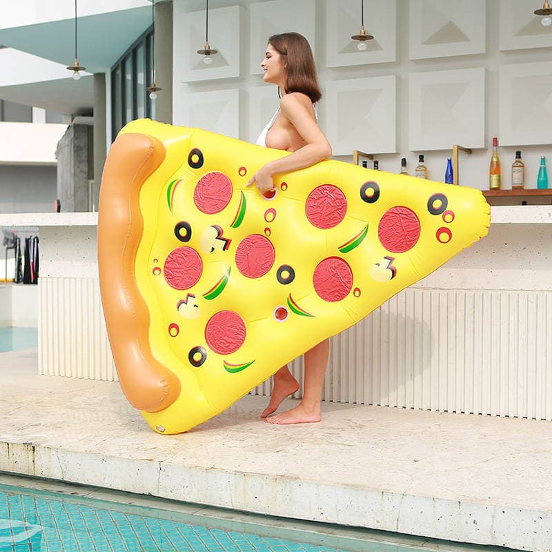 New Pizza Floating Row Mount Adult ins Swimming Ring Floating Bed Recliner Water Supplies Lifebuoy Spot 2