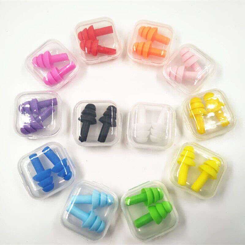 Earplugs boxed noise reduction sound insulation anti-noise bathing swimming waterproof ear protection wholesale manufacturers Christmas tree earplugs 1