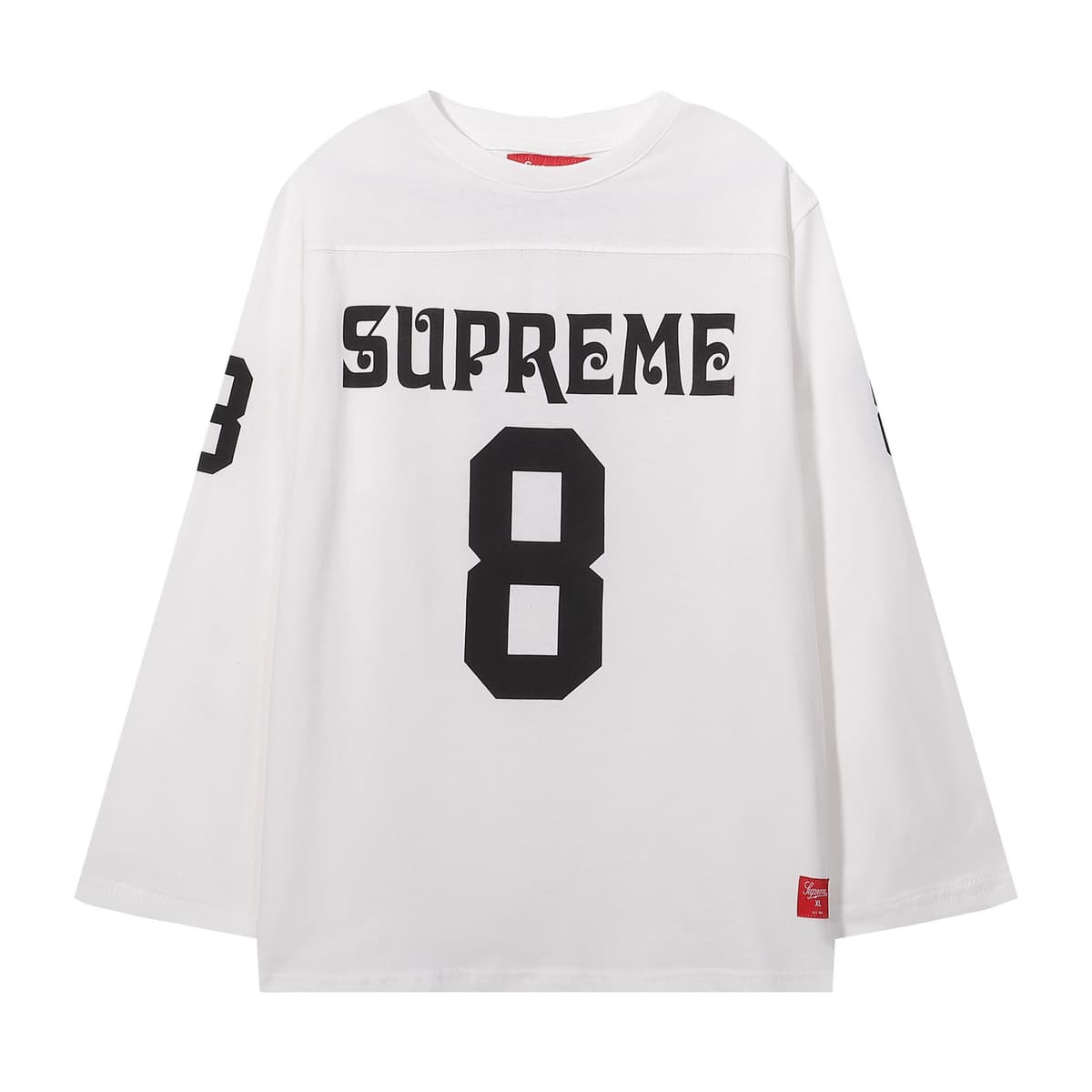 No. 8 long t white