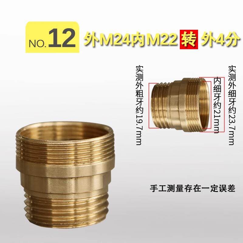 Mətbəx və hamam kranı üçün mis adapter (aerator/su təmizləyicisi, M22 xarici yiv) 3