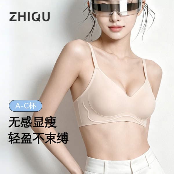 [Customized Processing] Ultra-Thin Seamless Underwear for Women, Soft and Comfortable Bra for Small Breasts, Anti-Sagging, Comfortable and Breathable Bra