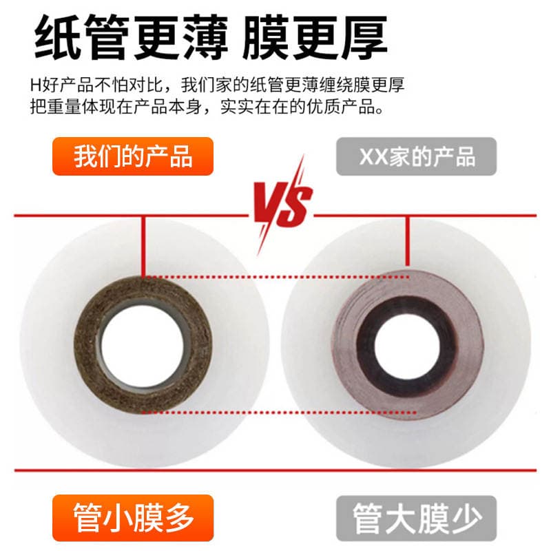 Transparent Pe Machine Stretch Film Pre-Stretched Wrapping Film 50cm Wide Pallet Packaging Film Express Packing Film Large Roll Wrapping Film 2