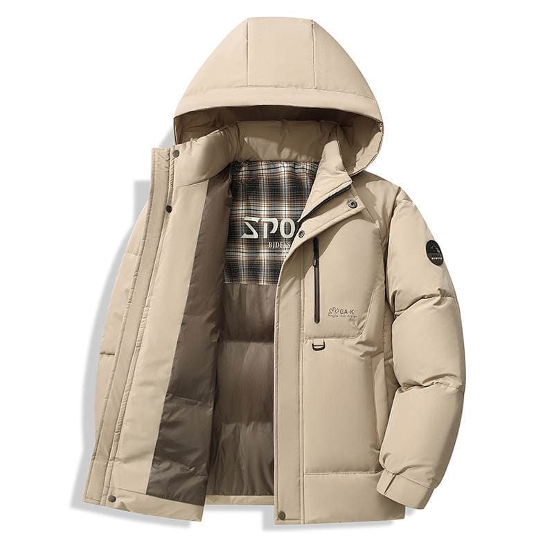 Short Cotton-Padded Jacket for Small-Sized Men, Winter Warm Thickened Coat for Middle-Aged and Elderly Men 4