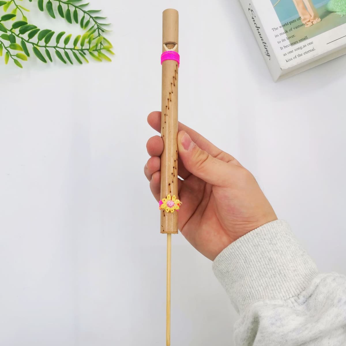Bird flute with flowers