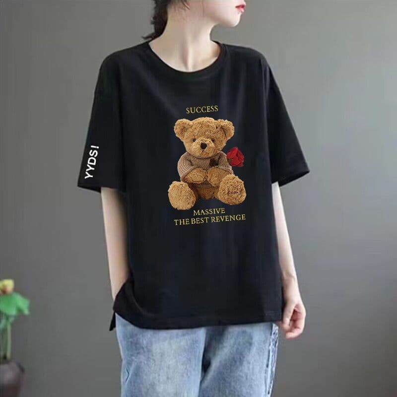 50 black and white sleeves [medium] color rose bear