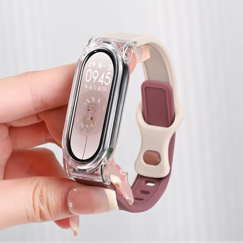 Small waist - apricot smoke purple [diy wallpaper + sports step counting + 5 sets of alarm clocks]