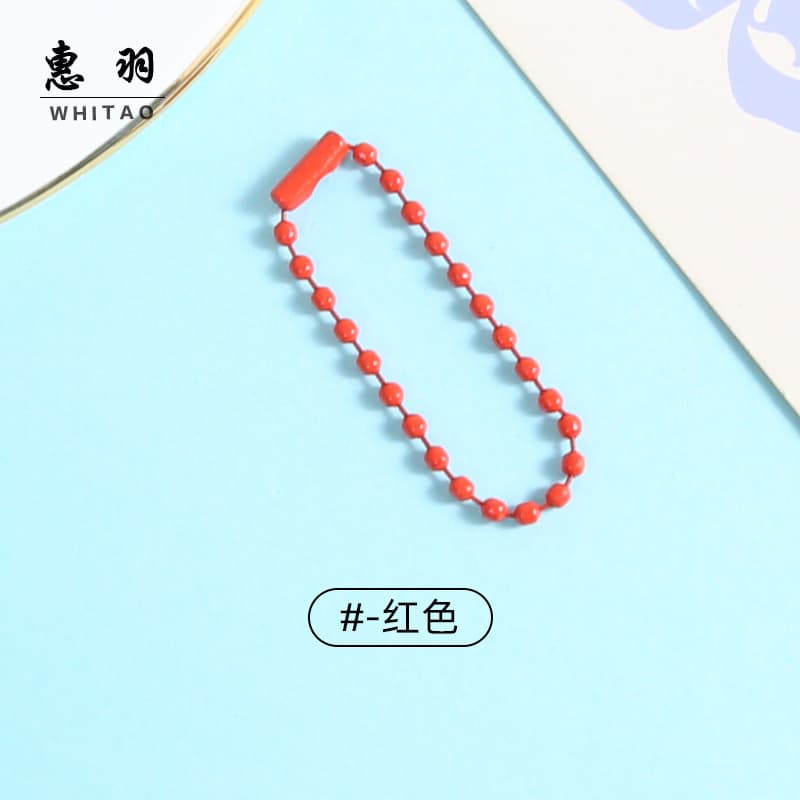 [red] painted bead chain
