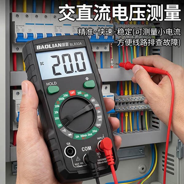 Digital display multimeter, high-precision, intelligent, anti-burn, multifunctional, portable electrician measuring tool for home circuit repair