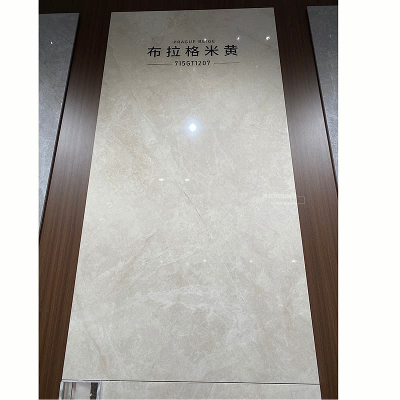 {in stock, made in foshan, guangdong} high-gloss porcelain tile 3c with g-bruges beige
