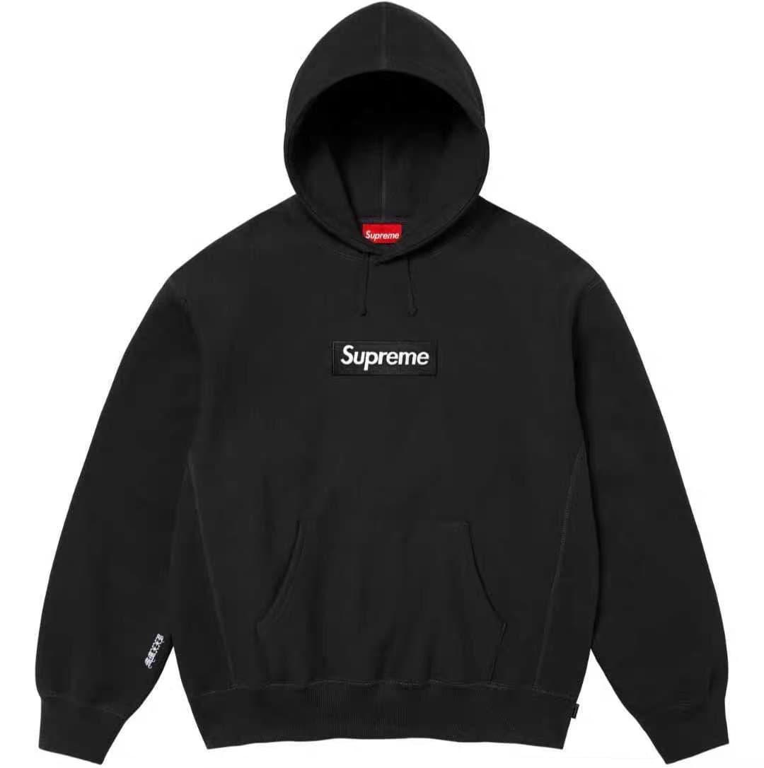 Embroidered letters black [hoodie]