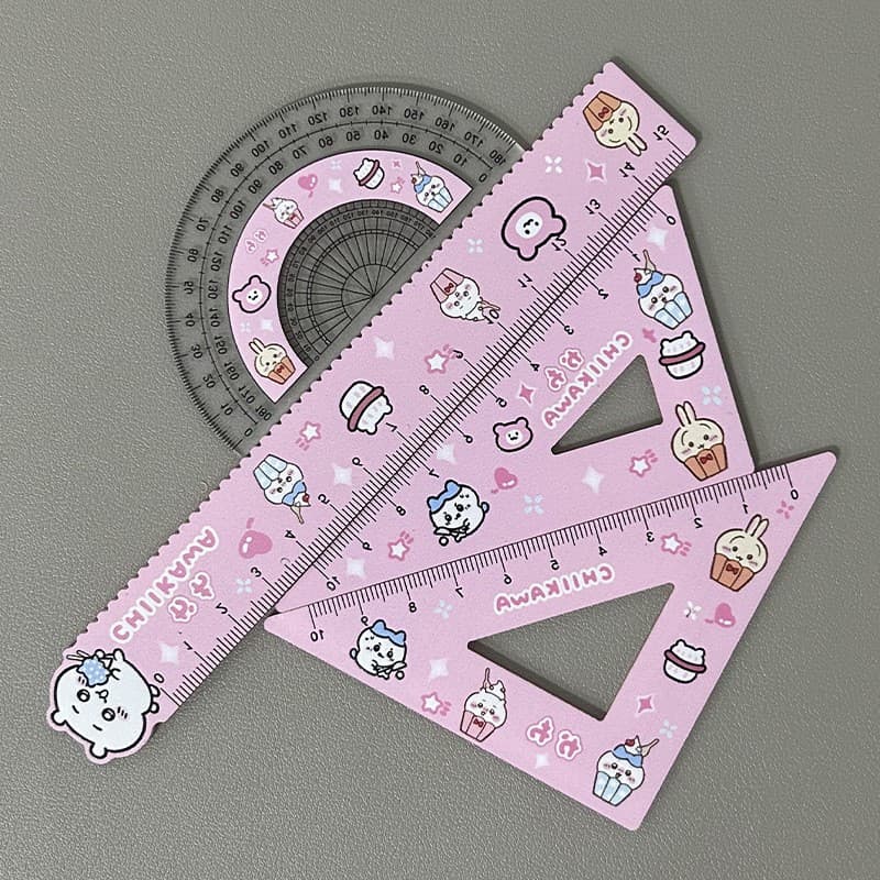 Ice cream white ji yi ruler set