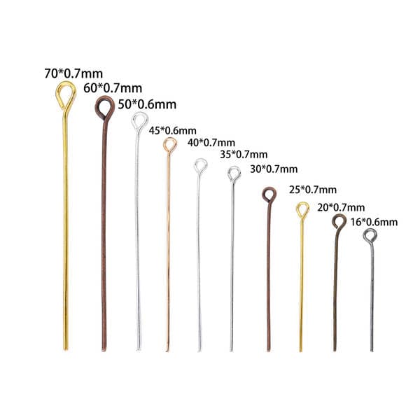 Metal Electroplated Color-Preserving Nine-Shaped Pins, Iron Nine-Shaped Pins, DIY Jewelry Accessories, Handmade Connecting Pins, Jewelry Beading Materials