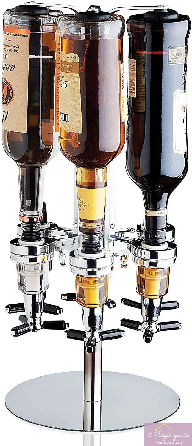 Six-head rotating wine rack
