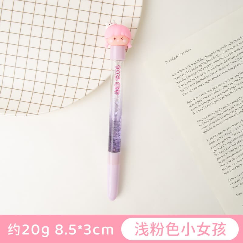 Light red little girl/cartoon creative quicksand pen