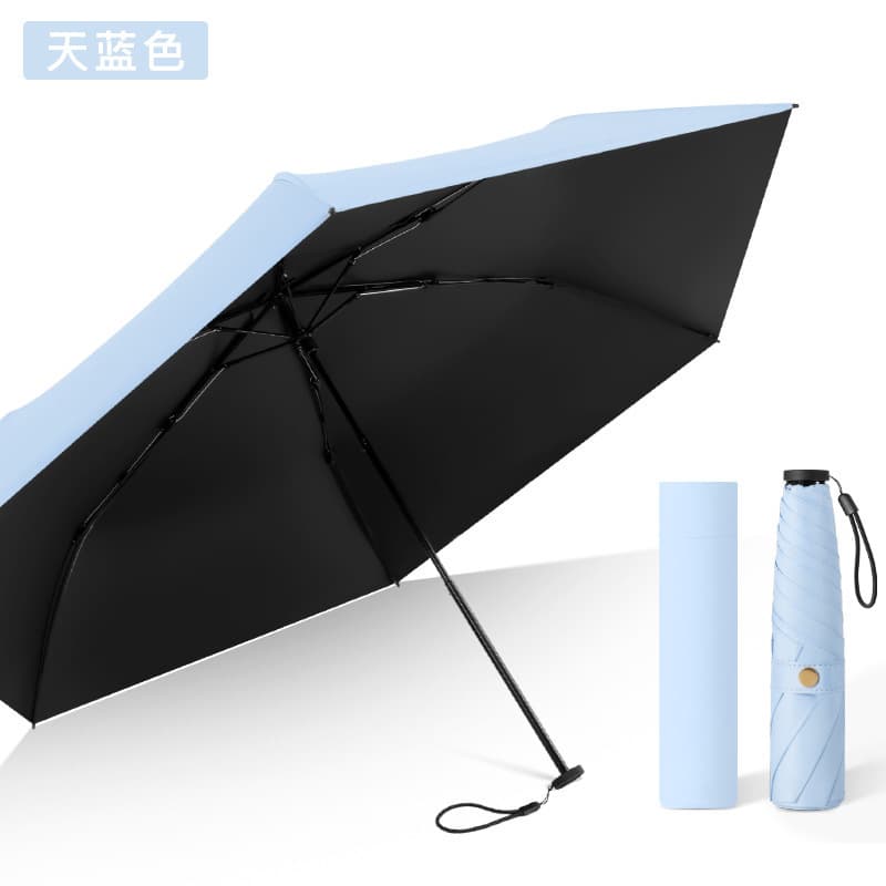 6-bone ultra-light umbrella-sky blue [manual model]