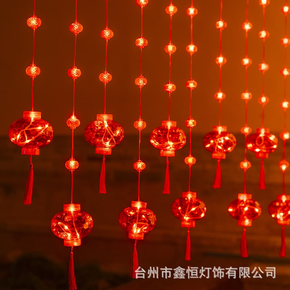 (carefully designed) large + small red lanterns