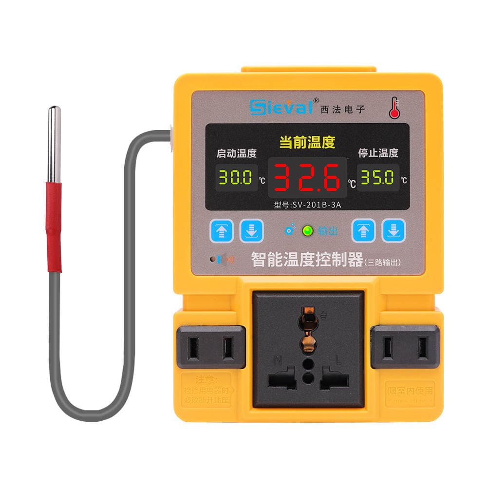 Xifa Intelligent Temperature Controller Manufacturer with High Precision of 0.1 ℃ Temperature Controller with Three Outputs Sv-201B-3A 5