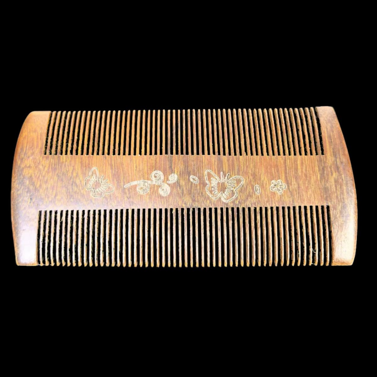 Golden green sandalwood 12cm double-sided grate