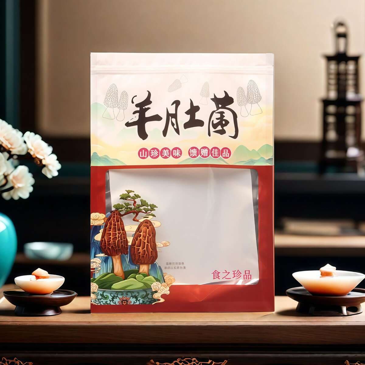 Thickened Morel Mushroom Packaging Bags 250G/500G Sealed Moisture-Proof Mushroom Dry Goods Food Packaging Bags in Stock 4