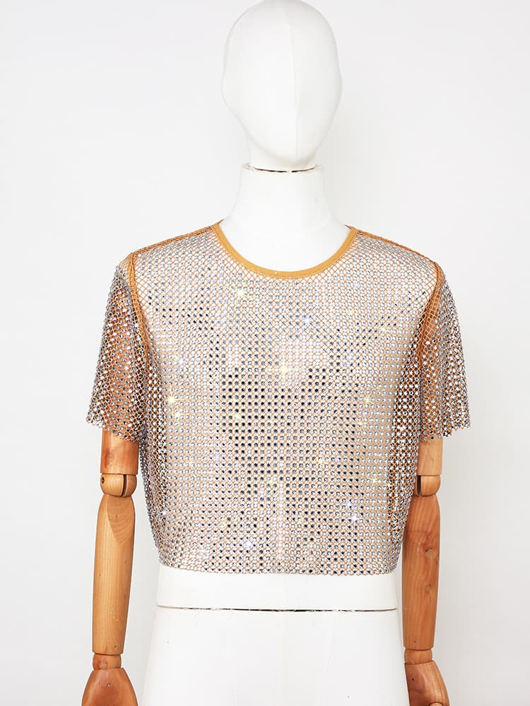 Glass diamond - gold