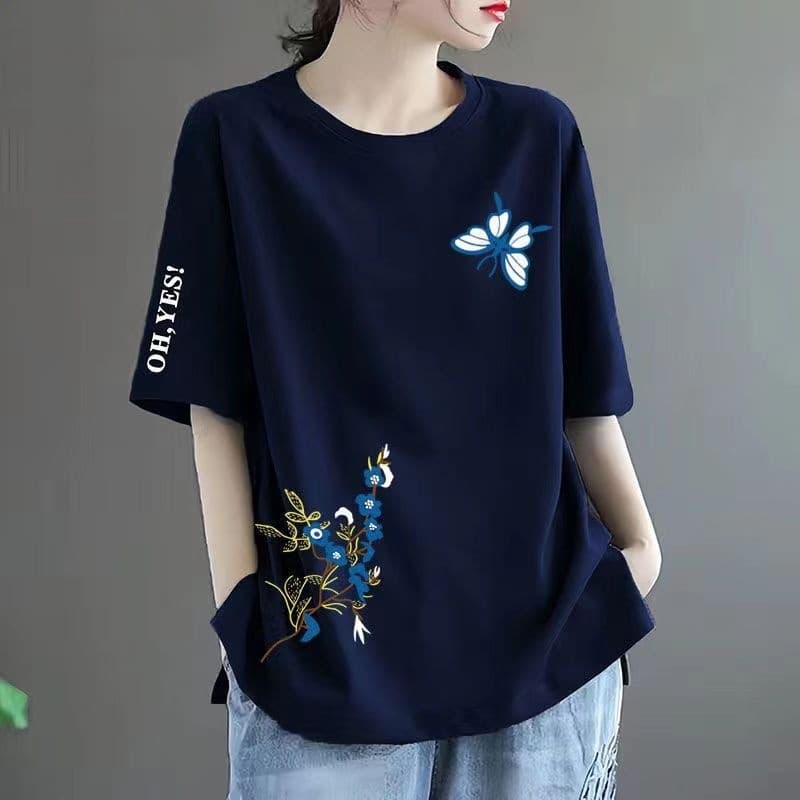 50 navy blue white sleeve oh [mid-low] double butterfly