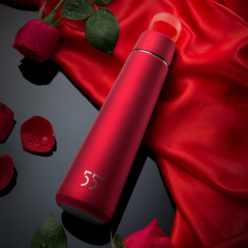 55 degree bling thermos cup (cinnabar red)