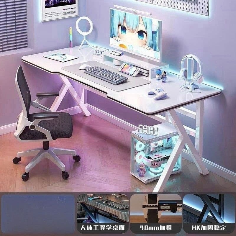 Upgraded double beam [carbon fiber desktop] aurora white [80*60*74cm]